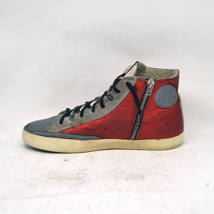 Rot-grauer Golden Goose High-Top